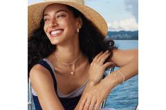  Luna Gaze - Link bracelets - Silver / 14kt GP - Zirconia - 18,5cm